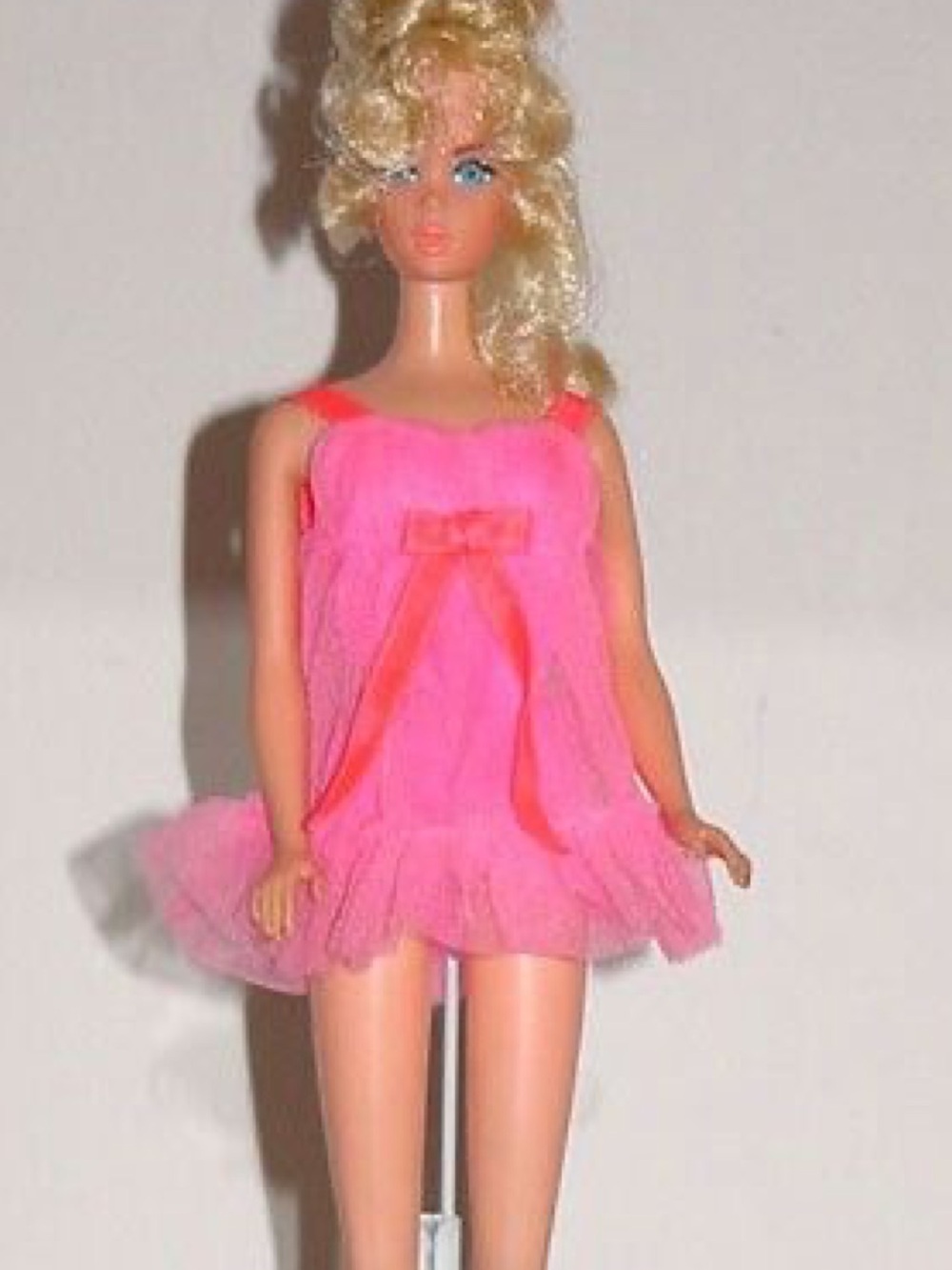 Vintage Pink Peignoir slip nightie imperfection but fabulous - Picture 10 of 14